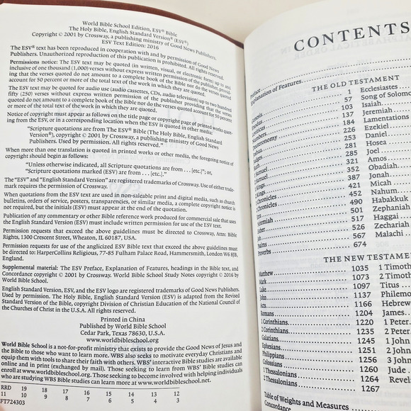 The Bible ESV World Bible School Study Edition 2016 Faux Leather English Standar - Picture 5 of 5
